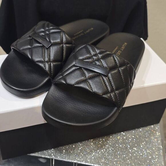 Kurt Geiger London Brixton Drench Plate Slide Sandal- Black - Picture 9 of 12